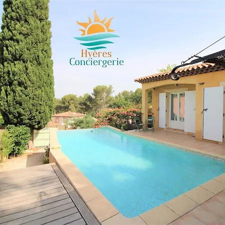 Hyeres-charmante Piscine 5mn Plages Parking-wifi Willa *
